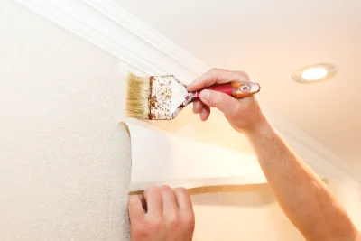 Pose de papier peint à Volvent — revêtements muraux et toiles de verre